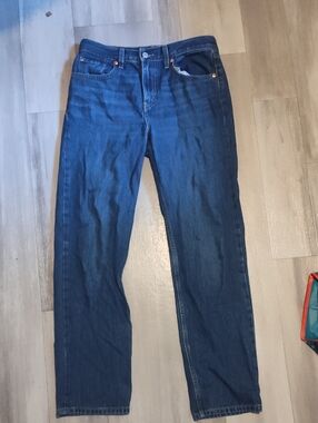 Levi's Women's Straight-Leg Jeans in Dark Blue Denim